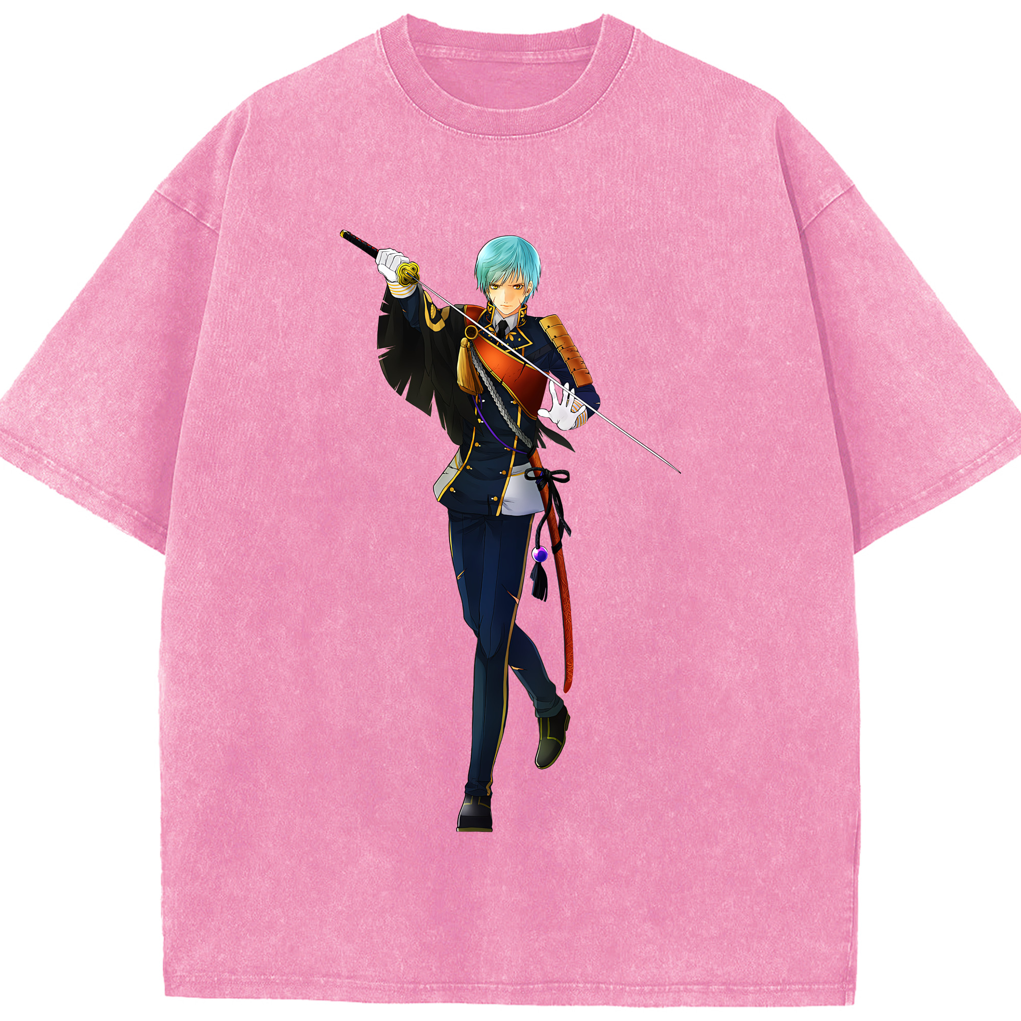（画像用） 刀剣乱舞 Touken Ranbu 綿100% ヴィンテージ風 半袖Tシャツ（フロントプリント）